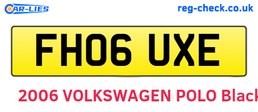 FH06UXE are the vehicle registration plates.