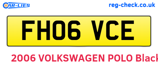 FH06VCE are the vehicle registration plates.
