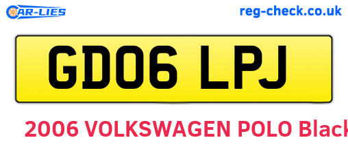 GD06LPJ are the vehicle registration plates.