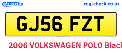 GJ56FZT are the vehicle registration plates.