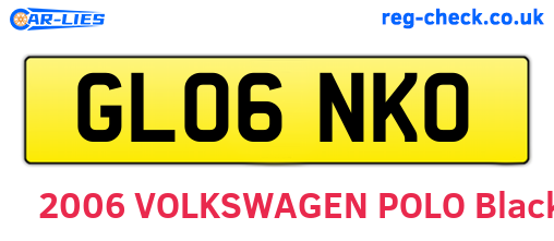 GL06NKO are the vehicle registration plates.
