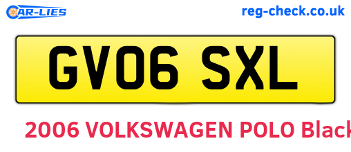 GV06SXL are the vehicle registration plates.