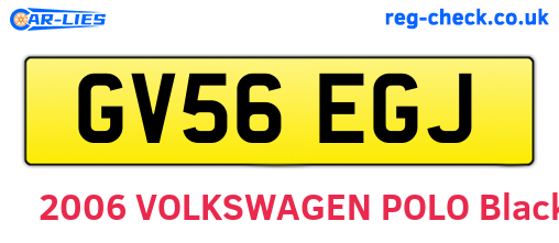 GV56EGJ are the vehicle registration plates.