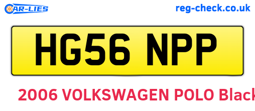 HG56NPP are the vehicle registration plates.