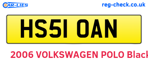 HS51OAN are the vehicle registration plates.