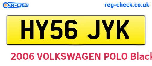 HY56JYK are the vehicle registration plates.