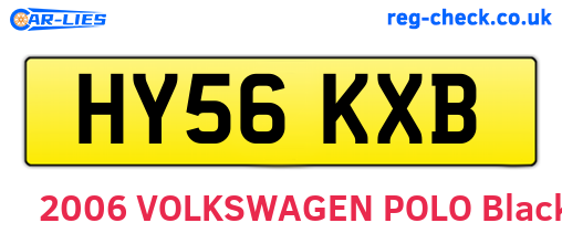 HY56KXB are the vehicle registration plates.
