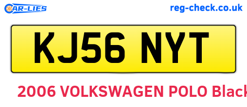 KJ56NYT are the vehicle registration plates.