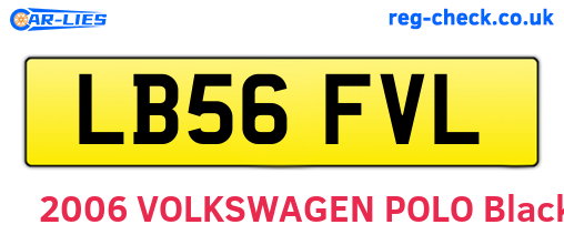 LB56FVL are the vehicle registration plates.