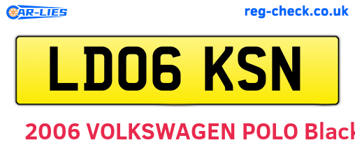 LD06KSN are the vehicle registration plates.