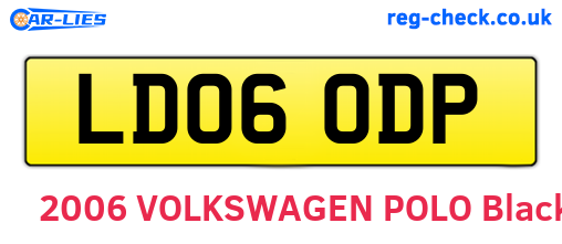 LD06ODP are the vehicle registration plates.