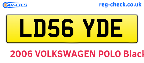 LD56YDE are the vehicle registration plates.