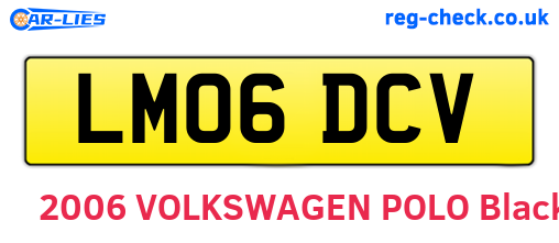 LM06DCV are the vehicle registration plates.