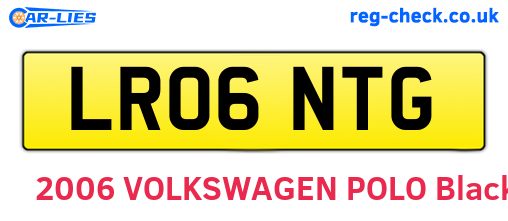 LR06NTG are the vehicle registration plates.