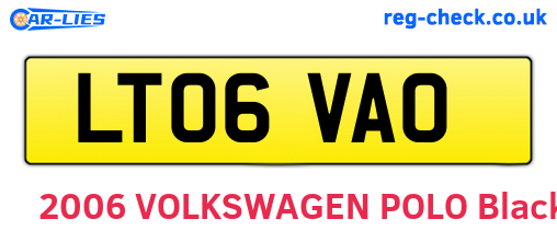 LT06VAO are the vehicle registration plates.