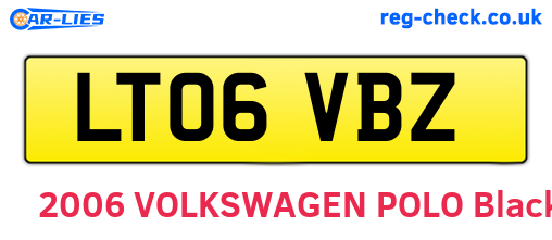 LT06VBZ are the vehicle registration plates.