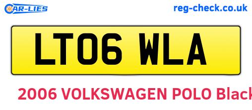 LT06WLA are the vehicle registration plates.