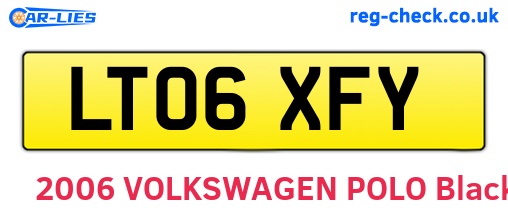 LT06XFY are the vehicle registration plates.