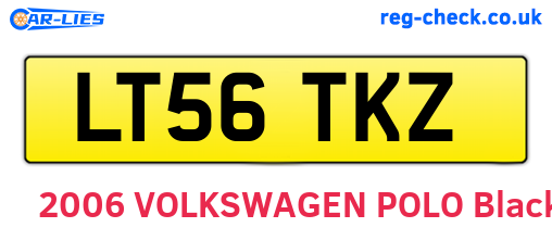 LT56TKZ are the vehicle registration plates.
