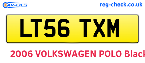 LT56TXM are the vehicle registration plates.