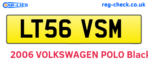 LT56VSM are the vehicle registration plates.