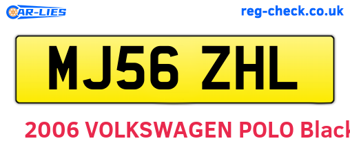 MJ56ZHL are the vehicle registration plates.