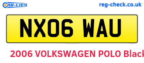 NX06WAU are the vehicle registration plates.