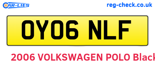 OY06NLF are the vehicle registration plates.