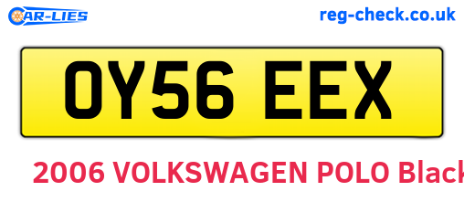 OY56EEX are the vehicle registration plates.