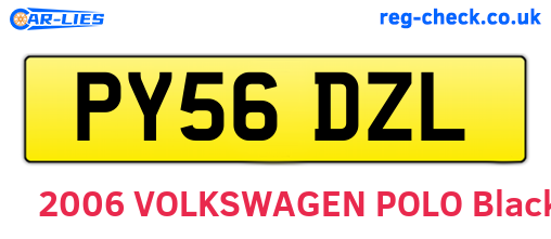 PY56DZL are the vehicle registration plates.