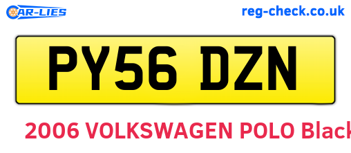 PY56DZN are the vehicle registration plates.