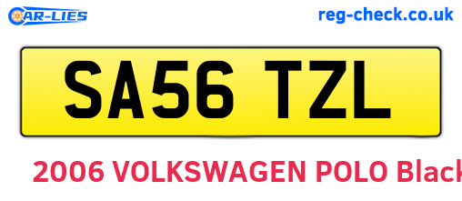 SA56TZL are the vehicle registration plates.