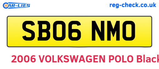 SB06NMO are the vehicle registration plates.