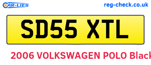 SD55XTL are the vehicle registration plates.