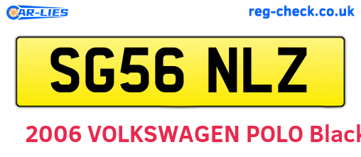 SG56NLZ are the vehicle registration plates.