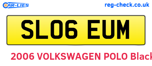 SL06EUM are the vehicle registration plates.