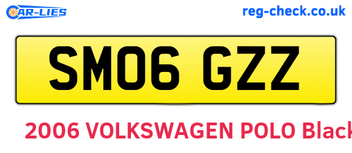 SM06GZZ are the vehicle registration plates.