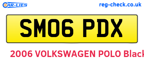 SM06PDX are the vehicle registration plates.