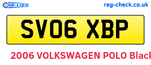 SV06XBP are the vehicle registration plates.