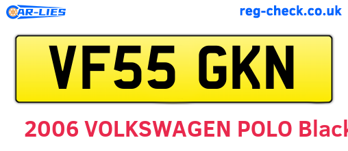 VF55GKN are the vehicle registration plates.