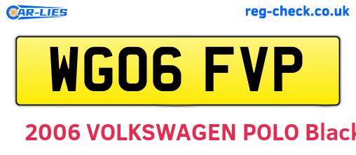 WG06FVP are the vehicle registration plates.