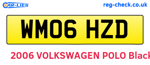 WM06HZD are the vehicle registration plates.