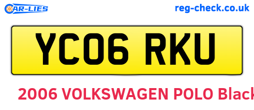 YC06RKU are the vehicle registration plates.