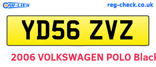 YD56ZVZ are the vehicle registration plates.
