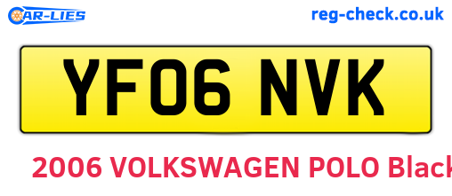 YF06NVK are the vehicle registration plates.