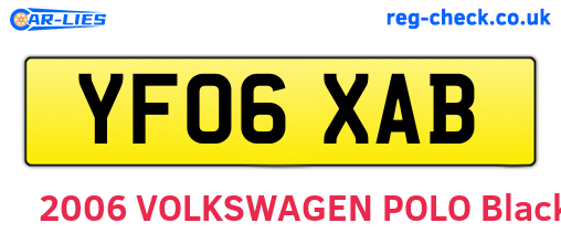 YF06XAB are the vehicle registration plates.