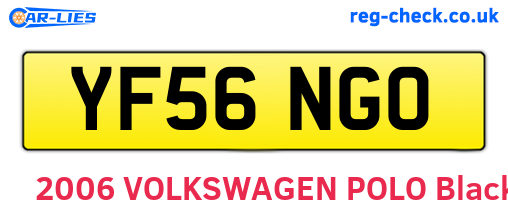 YF56NGO are the vehicle registration plates.