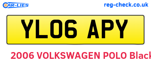 YL06APY are the vehicle registration plates.