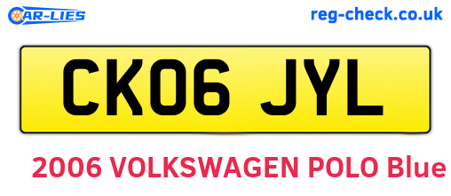 CK06JYL are the vehicle registration plates.