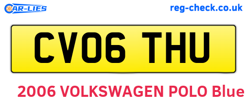 CV06THU are the vehicle registration plates.